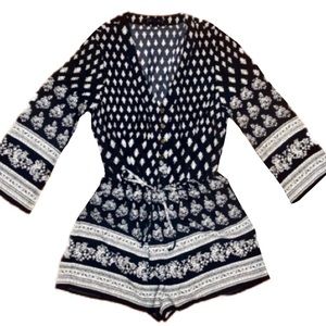 Boho Chic Patterned Romper